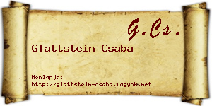 Glattstein Csaba névjegykártya